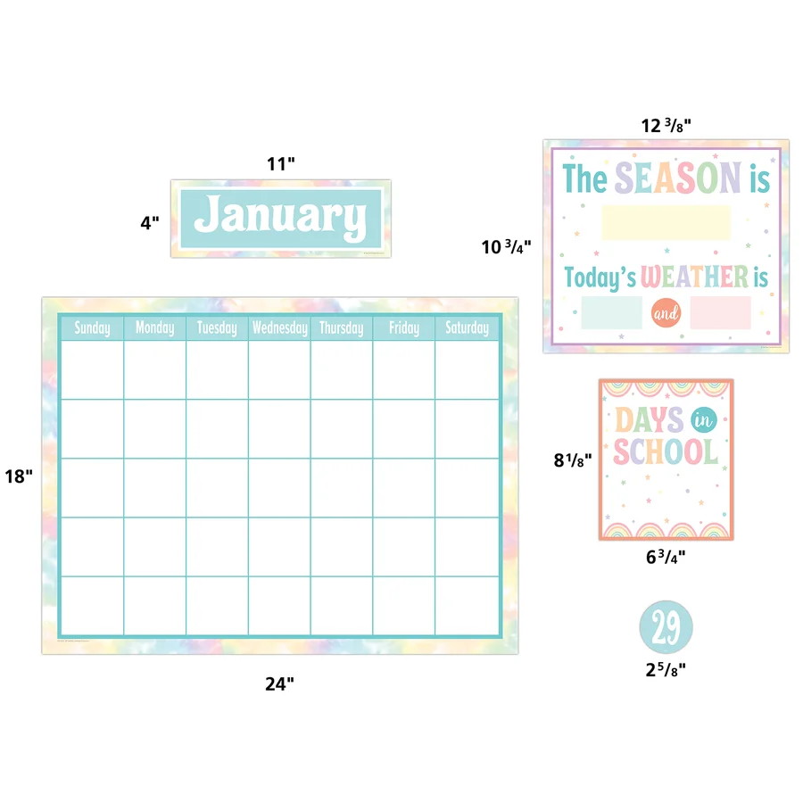 Pastel Pop Calendar Bulletin Board