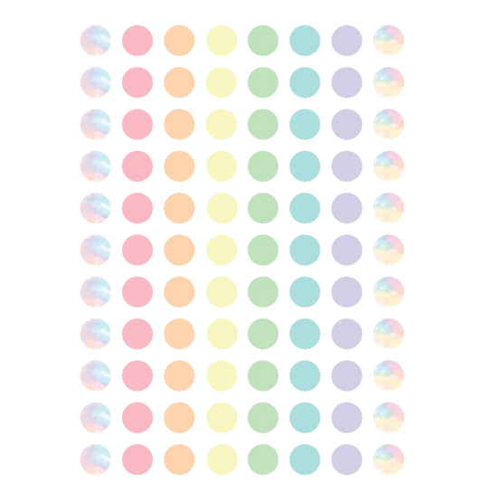 Pastel Pop Circles Mini Stickers