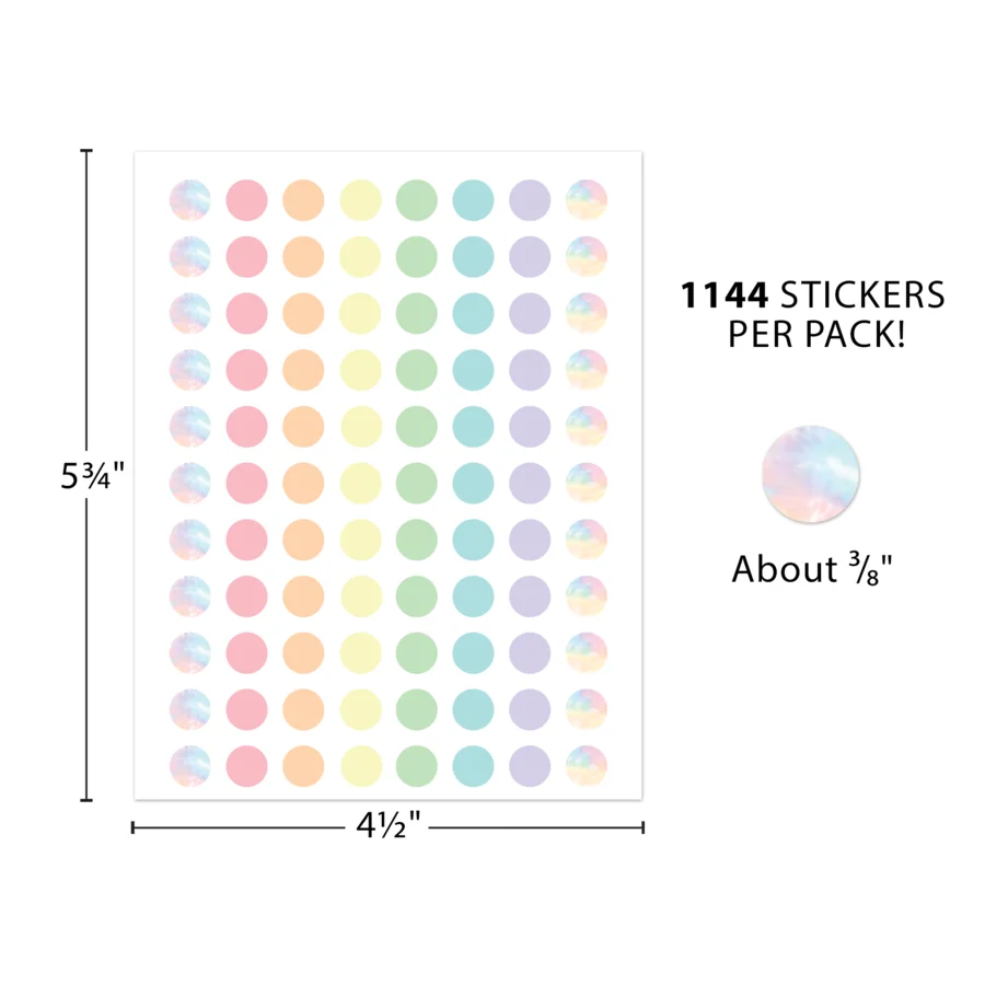 Pastel Pop Circles Mini Stickers