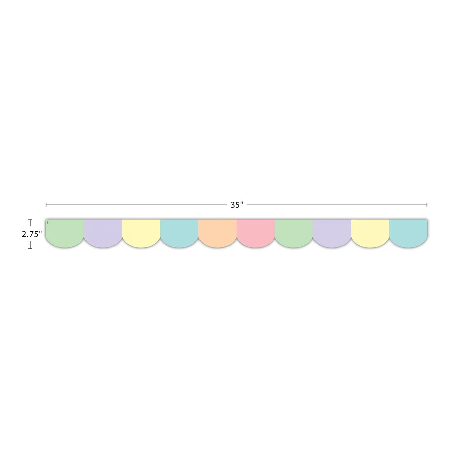 Pastel Pop Scalloped Die-Cut Border