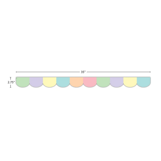 Pastel Pop Scalloped Die-Cut Border