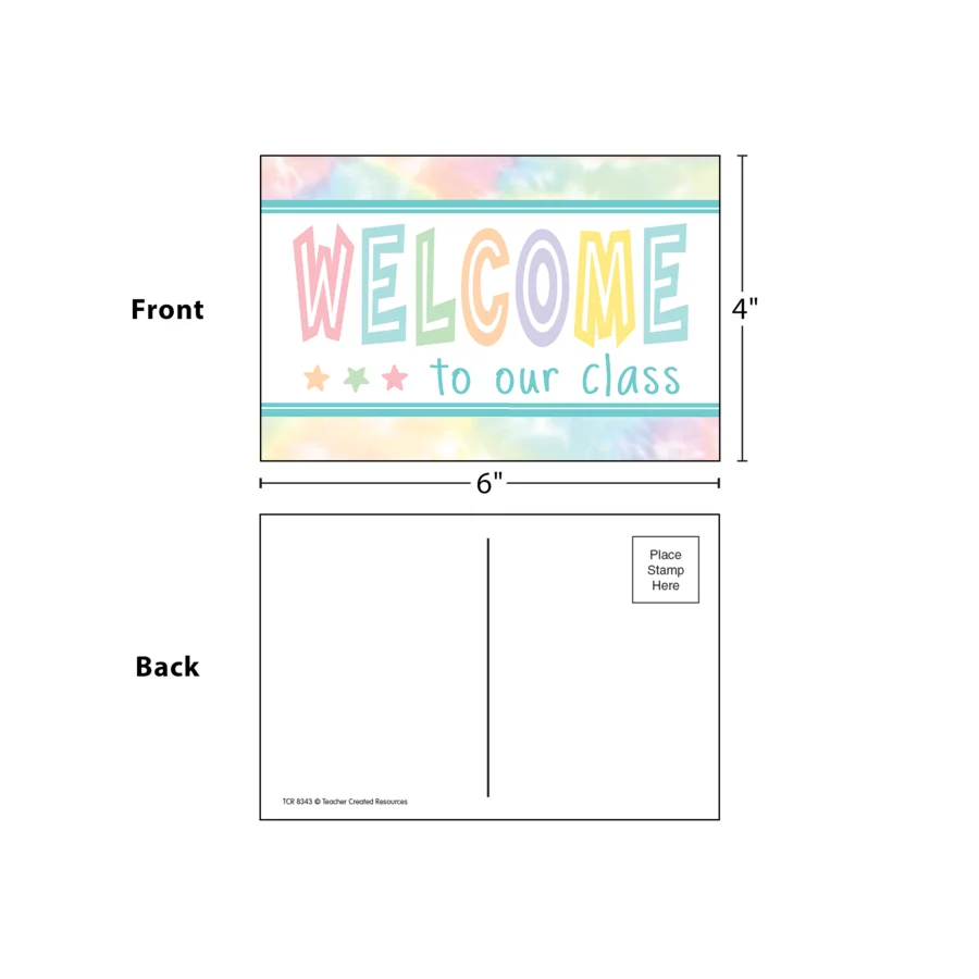 Pastel Pop Welcome Postcards