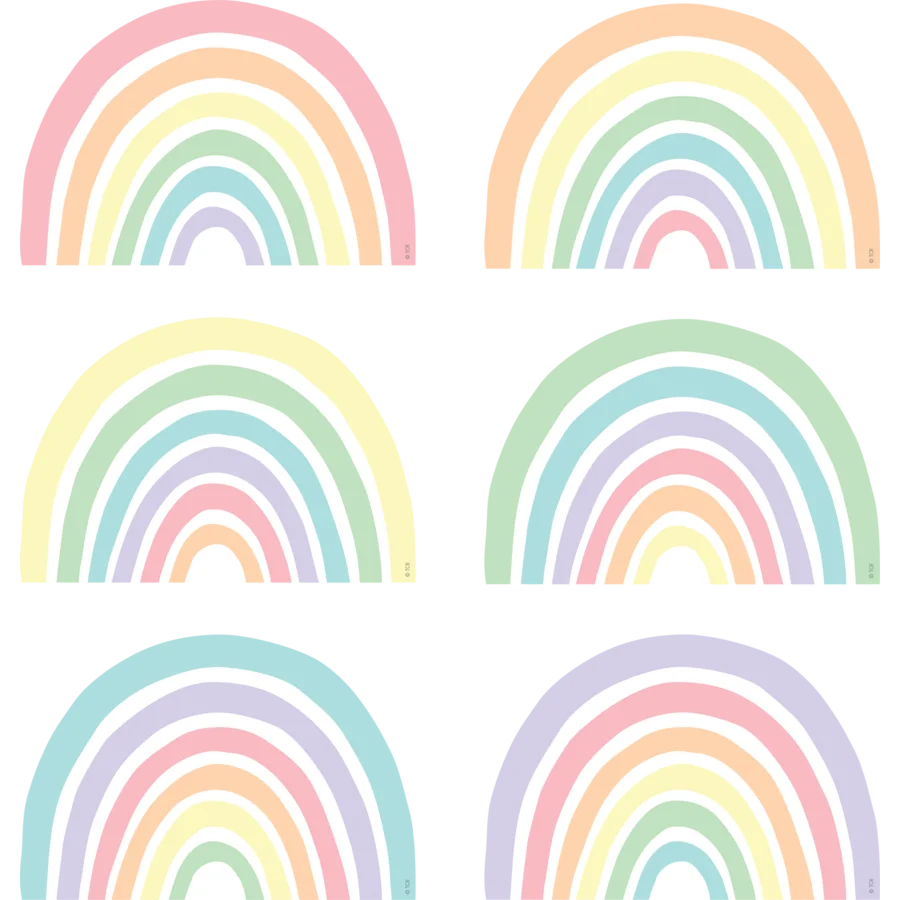 Pastel Pop Rainbows Accents