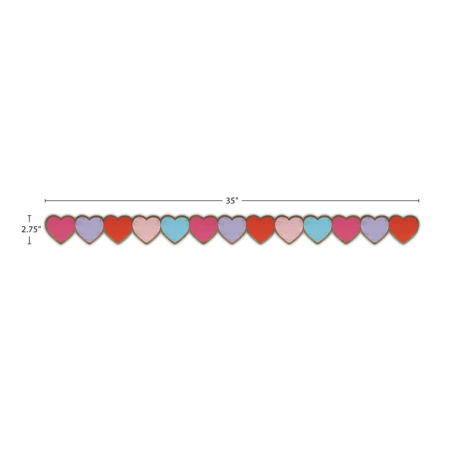 Home Sweet Classroom Hearts Die Cut Border
