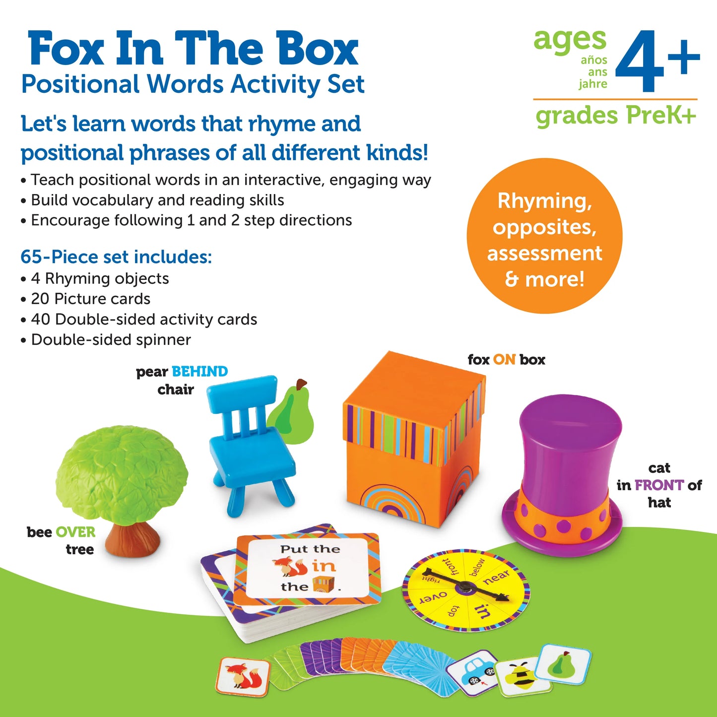 Fox in the Box Positional Words Activity Set