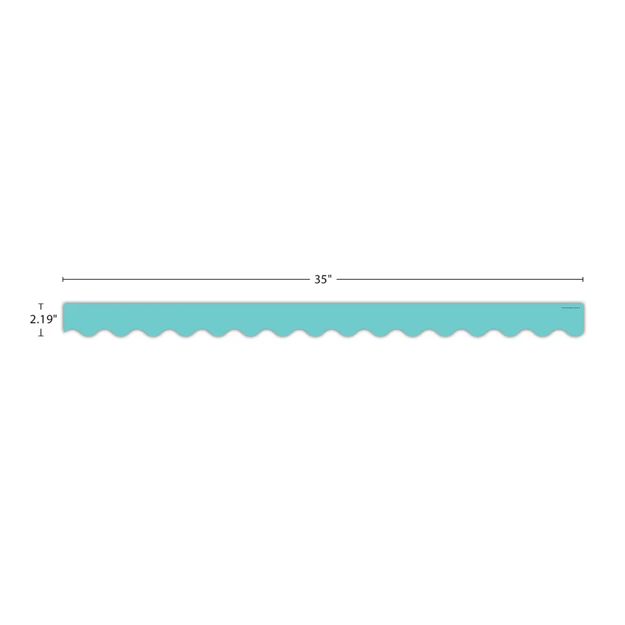 Light Turquoise Scalloped Border Trim