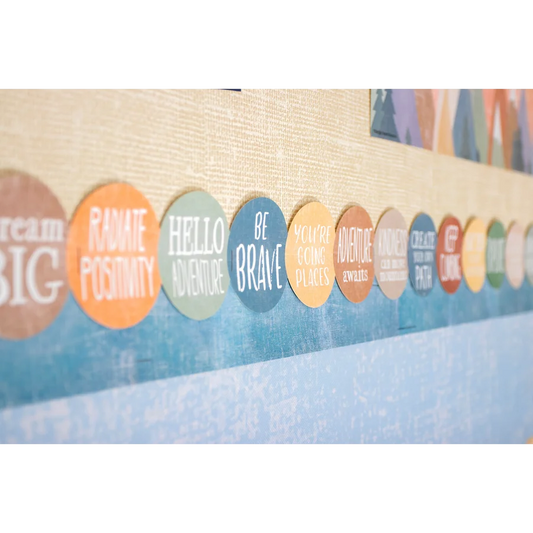 Moving Mountains Positive Sayings Die-Cut Border Trim