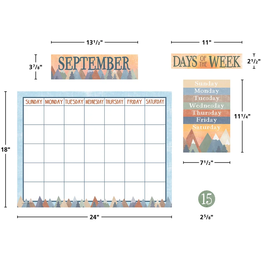 Moving Mountains Calendar Bulletin Board