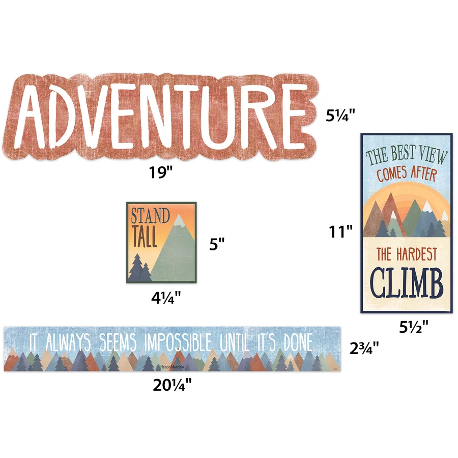 Moving Mountains Let the Adventure Begin Mini Bulletin Board