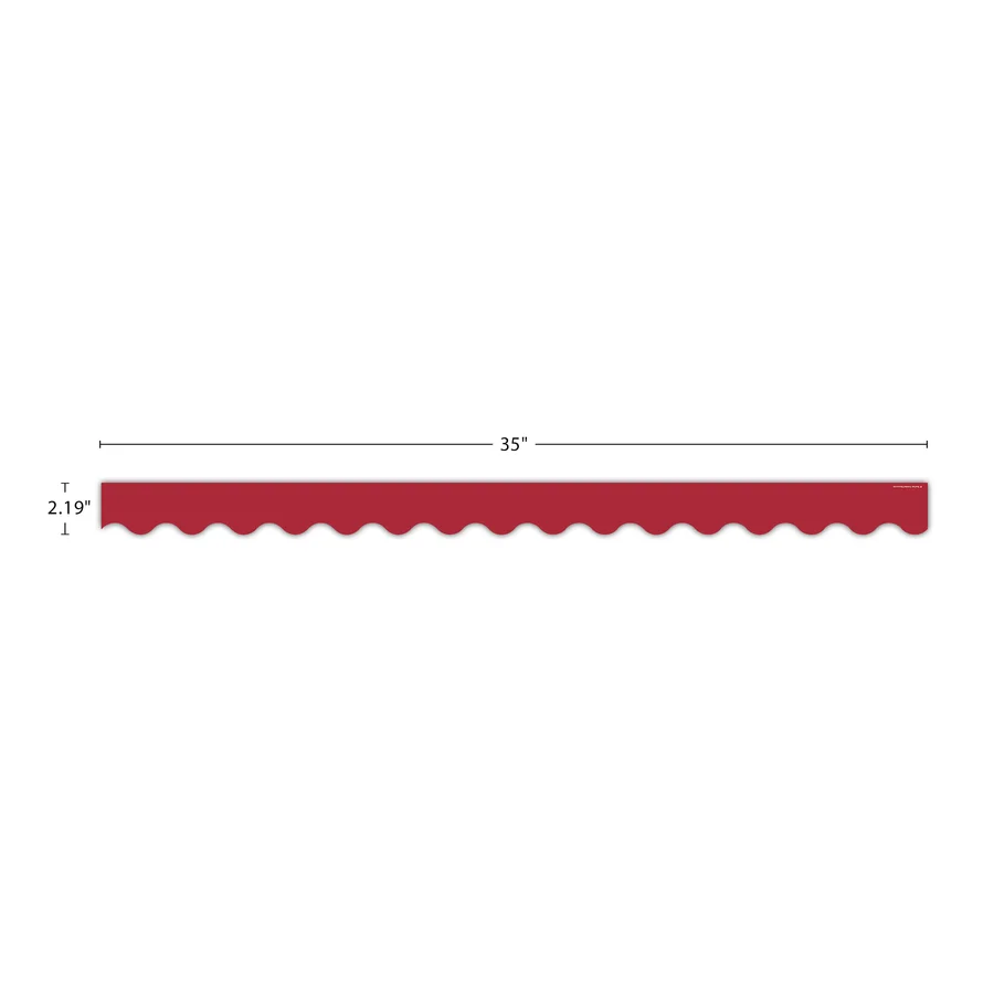 Cranberry Red Scalloped Border Trim