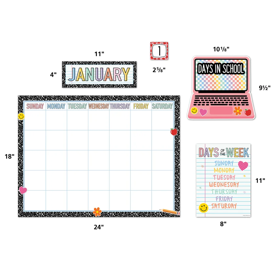 Cool for School Calendar Bulletin Board