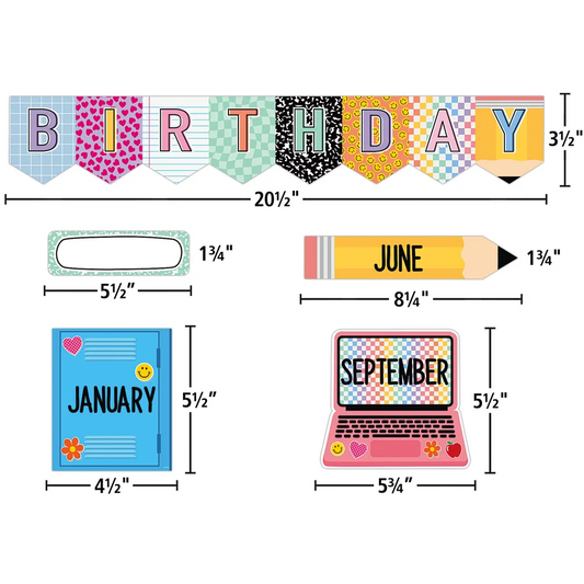 Cool for School Happy Birthday Mini Bulletin Board