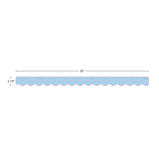 Composition Blue Scalloped Border Trim