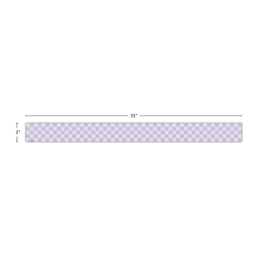 Cool for School Purple Checkers Straight Border Trim