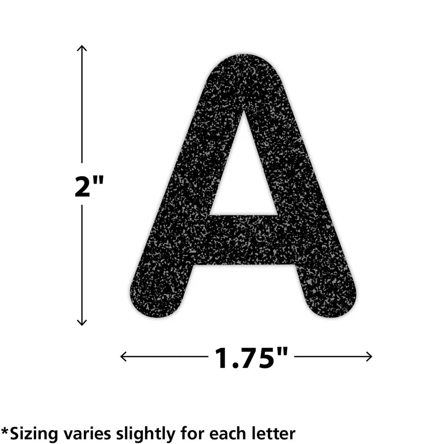 Black Glitz Classic Self-Adhesive Letters Uppercase