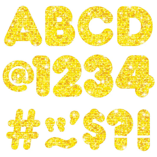 Yellow Sparkle Casual Uppercase Ready Letters®