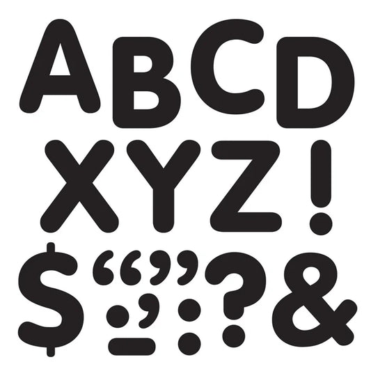 Black Letters STICK-EZE® Stick-On Letters