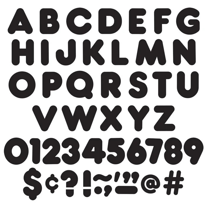 Black Casual Uppercase Ready Letters®