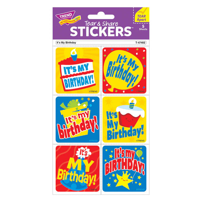 It's My Birthday Tear & Share Stickers™