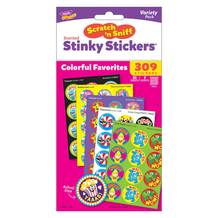 Colorful Favorites Scratch 'n Sniff Stinky Stickers® Variety Pack