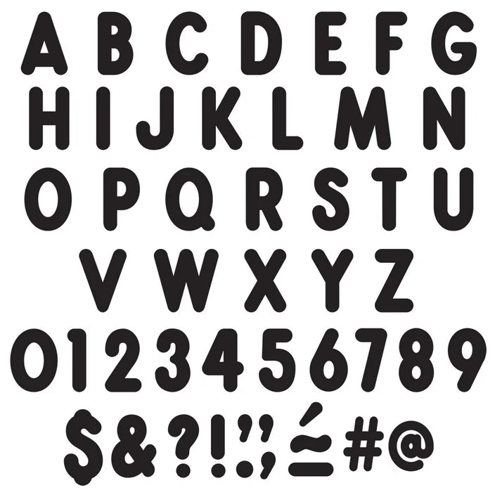 Black Billboard Uppercase (English/Spanish) Ready Letters®