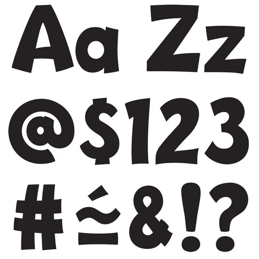 Black Playful Uppercase/Lowercase Combo Pack (English/Spanish) Ready Letters®