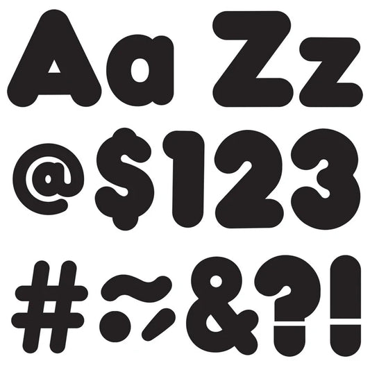 Black Casual Uppercase/Lowercase Combo Pack Ready Letters®