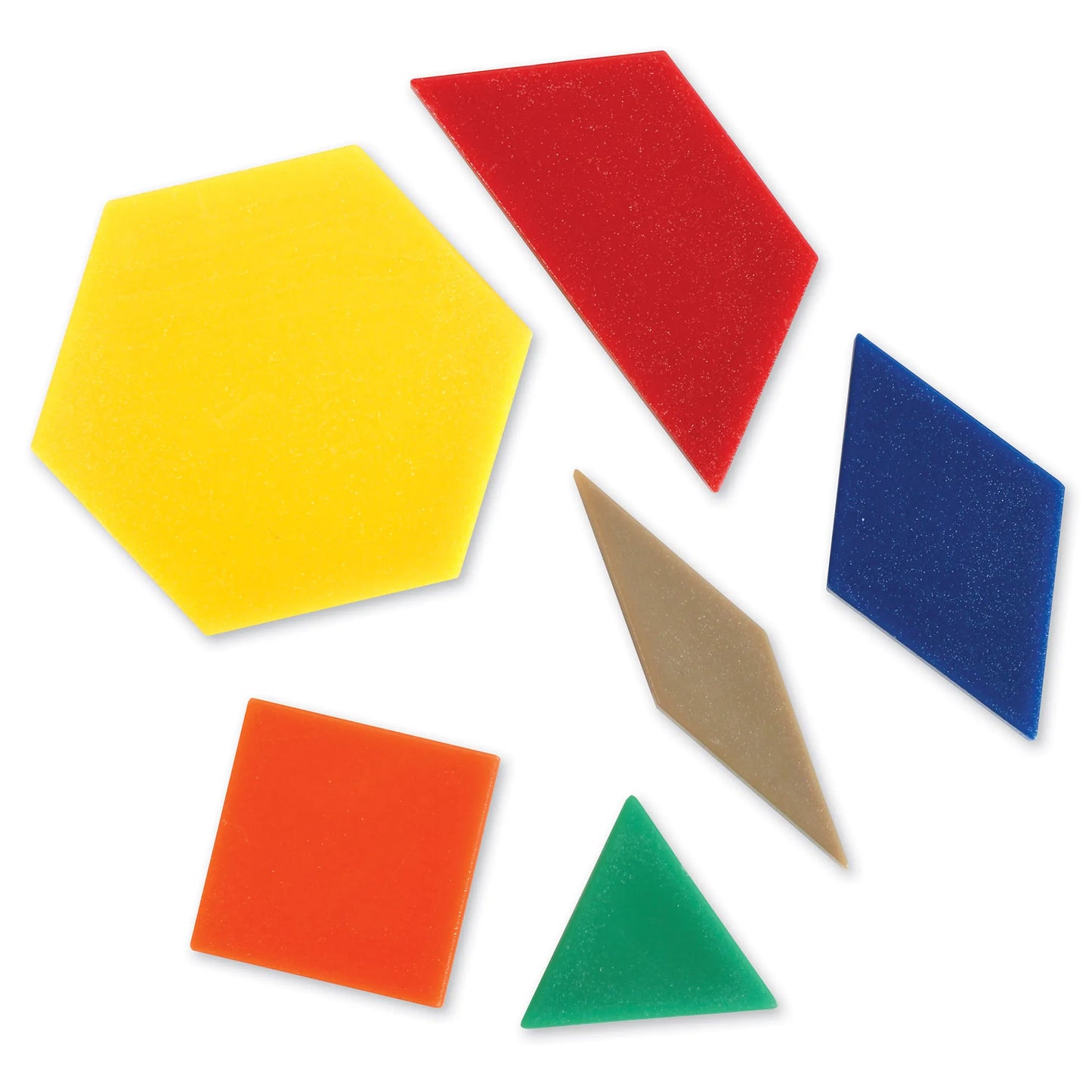 Plastic Pattern Blocks - 0.5 cm, Set of 100