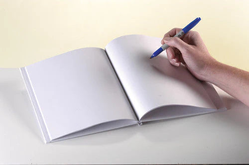 Blank Hardcover Book, Portrait, 6" w x 8" H" , White Portrait Style