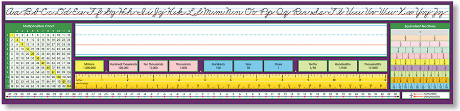 Adhesive Intermediate Traditional Cursive Desk Plates
