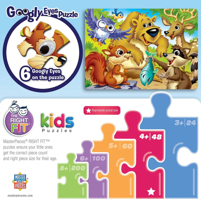 Googly Eyes - Woodland Animals 48 Piece Jigsaw Puzzle