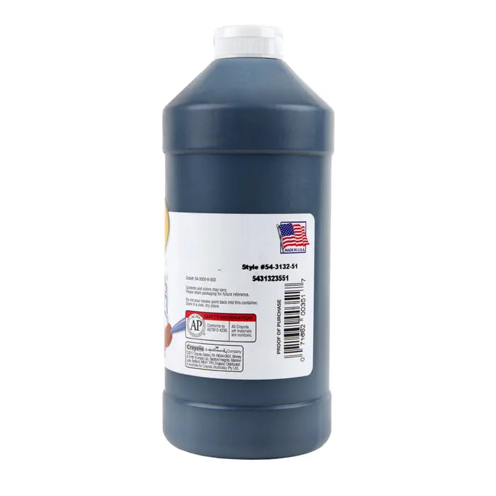 Crayola Artista II Washable Tempera Paint, 1 Quart Bottle, Black