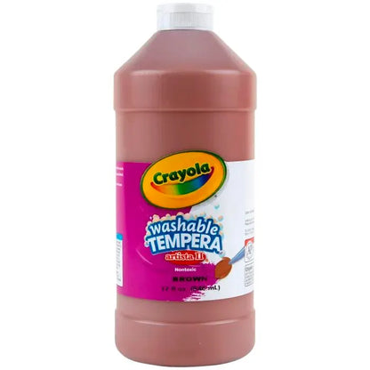 Crayola Artista II Washable Tempera Paint, 1 Quart Bottle, Brown