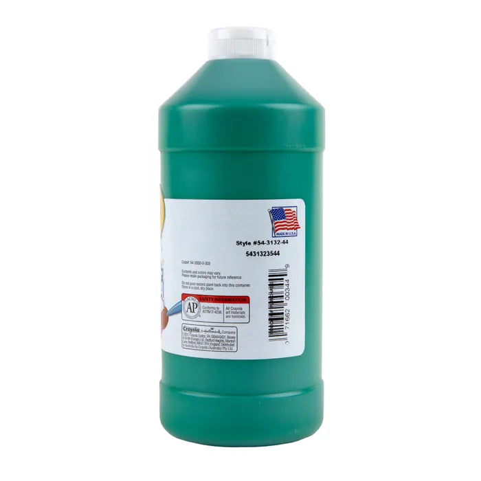Crayola Artista II Washable Tempera Paint, 1 Quart Bottle, Green