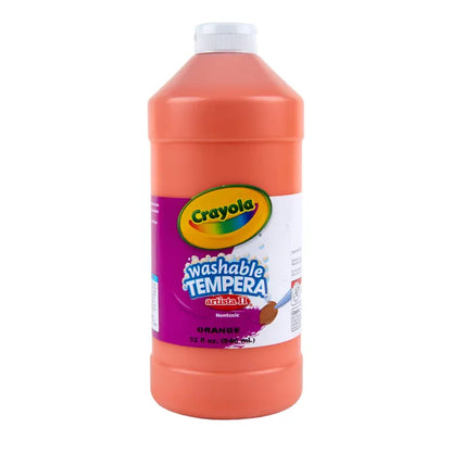 Crayola Artista II Washable Tempera Paint, 1 Quart Bottle, Orange