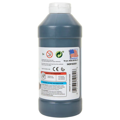 Crayola Washable Paint, 1 Pint Bottle, Black