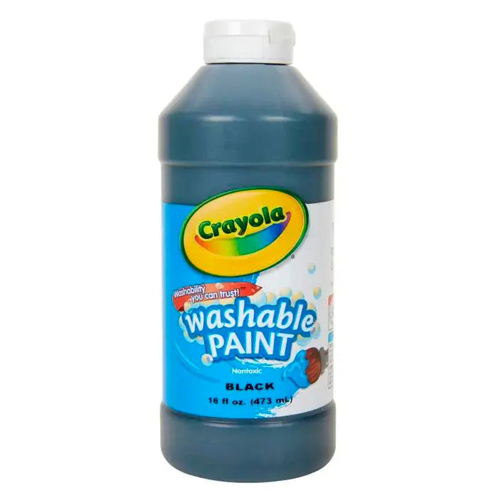 Crayola Washable Paint, 1 Pint Bottle, Black