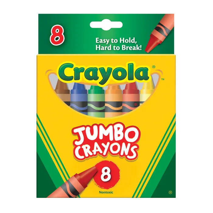 Crayola Jumbo Crayons, Assorted Colors, Set of 8