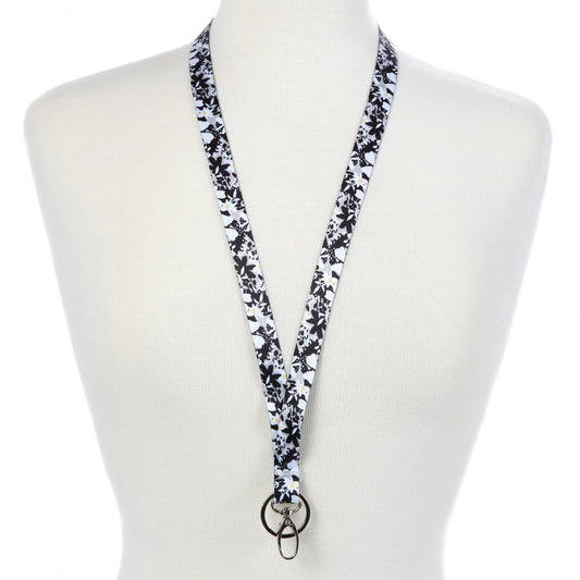 Midnight Garden Key Ribbon Lanyard
