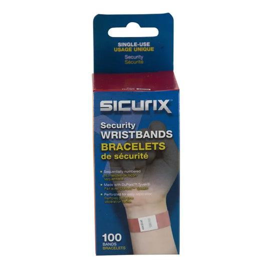 Tear-Resistant Waterproof Security Wristband, 10 x 3/4 Inches