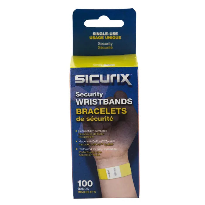 Tear-Resistant Waterproof Security Wristband, 10 x 3/4 Inches