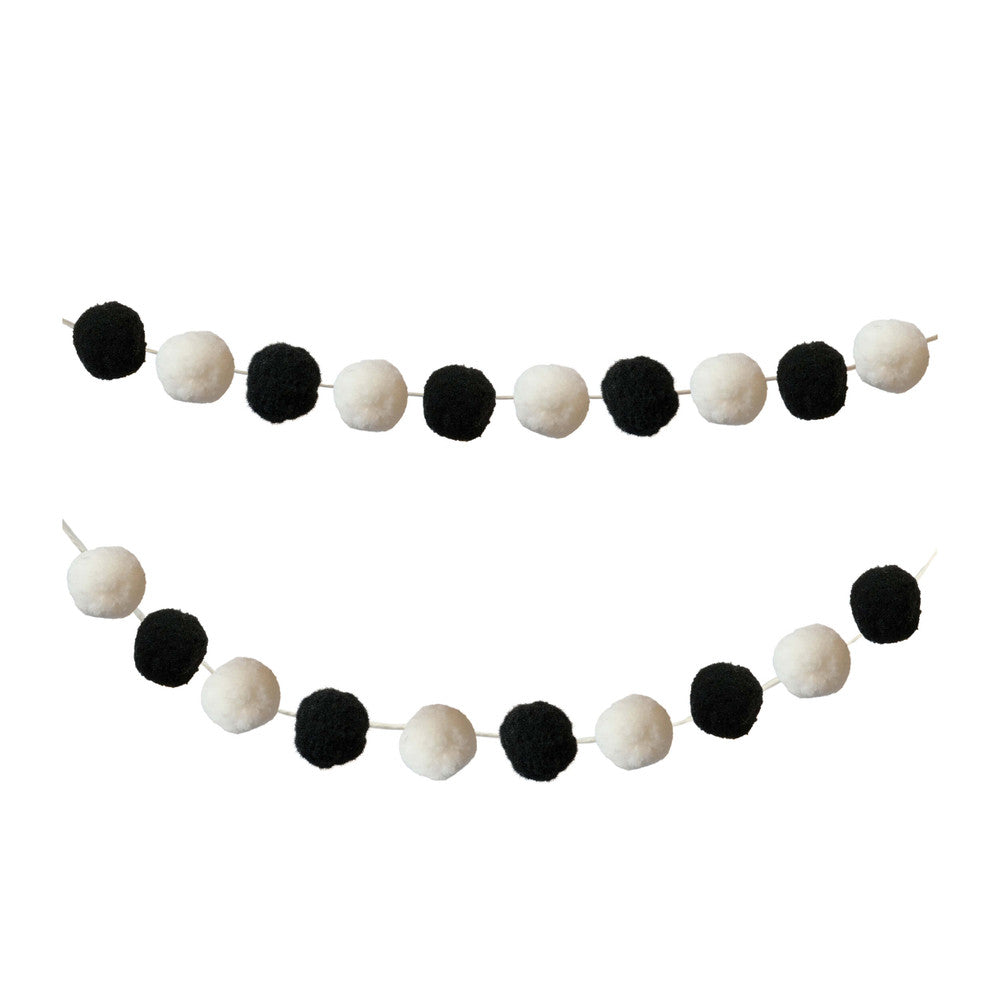 Black & White Pom-Pom Garland