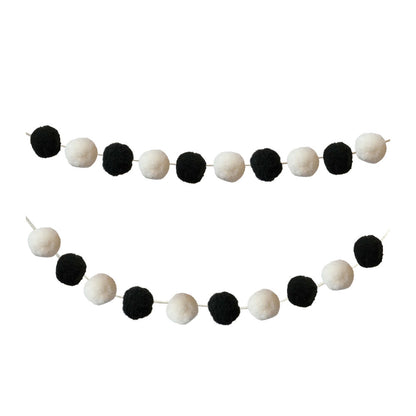 Black & White Pom-Pom Garland