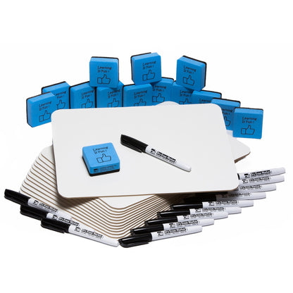 Dry Erase Boards Classpk. W/Eraser & Marker 30ct.