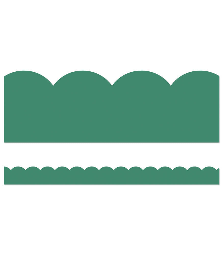 Jade Green Scalloped Bulletin Board Borders
