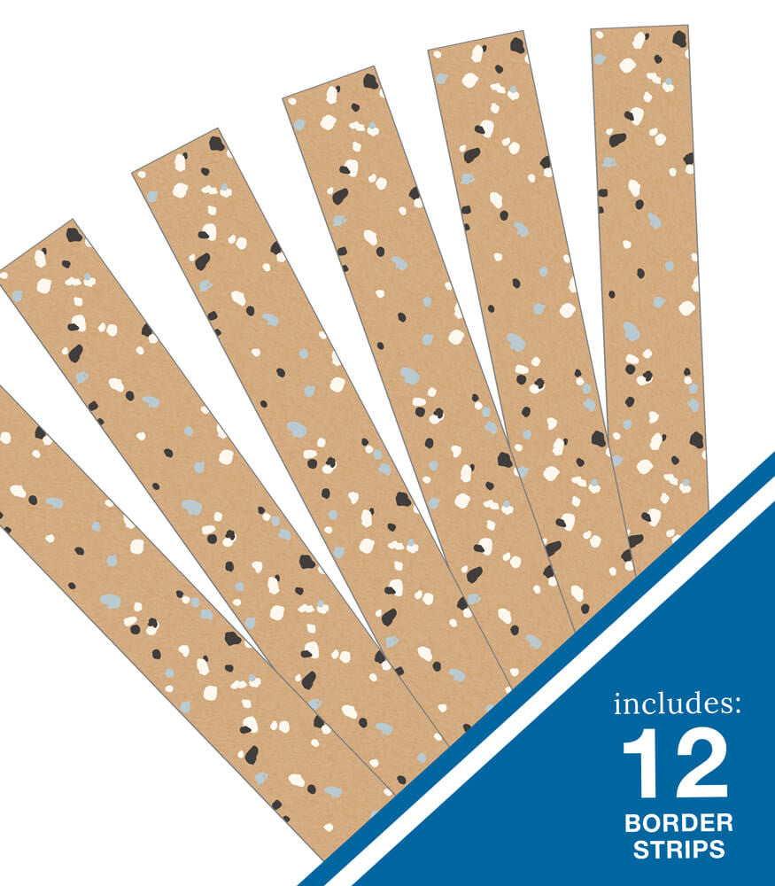 Speckled Kraft Paper Straight Bulletin Board Border