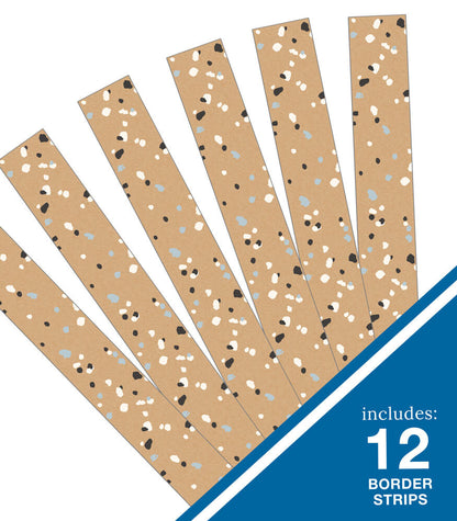 Speckled Kraft Paper Straight Bulletin Board Border