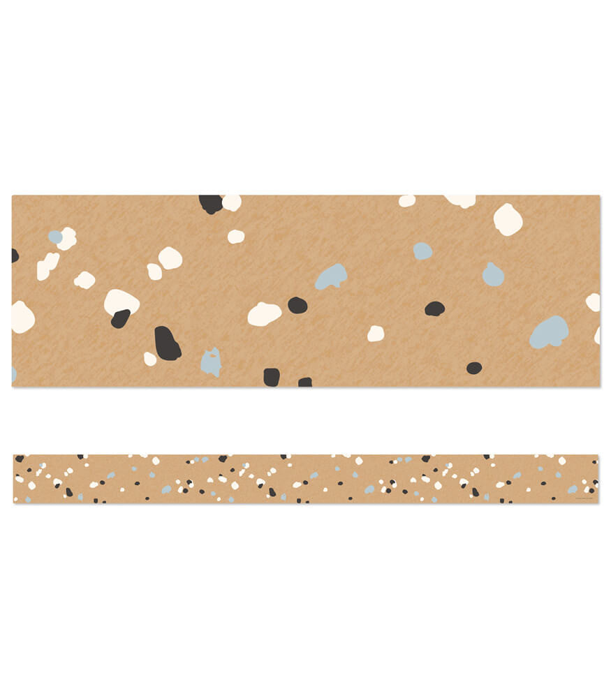 Speckled Kraft Paper Straight Bulletin Board Border