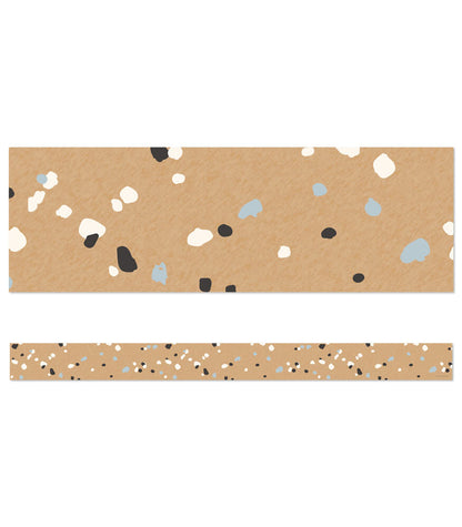 Speckled Kraft Paper Straight Bulletin Board Border