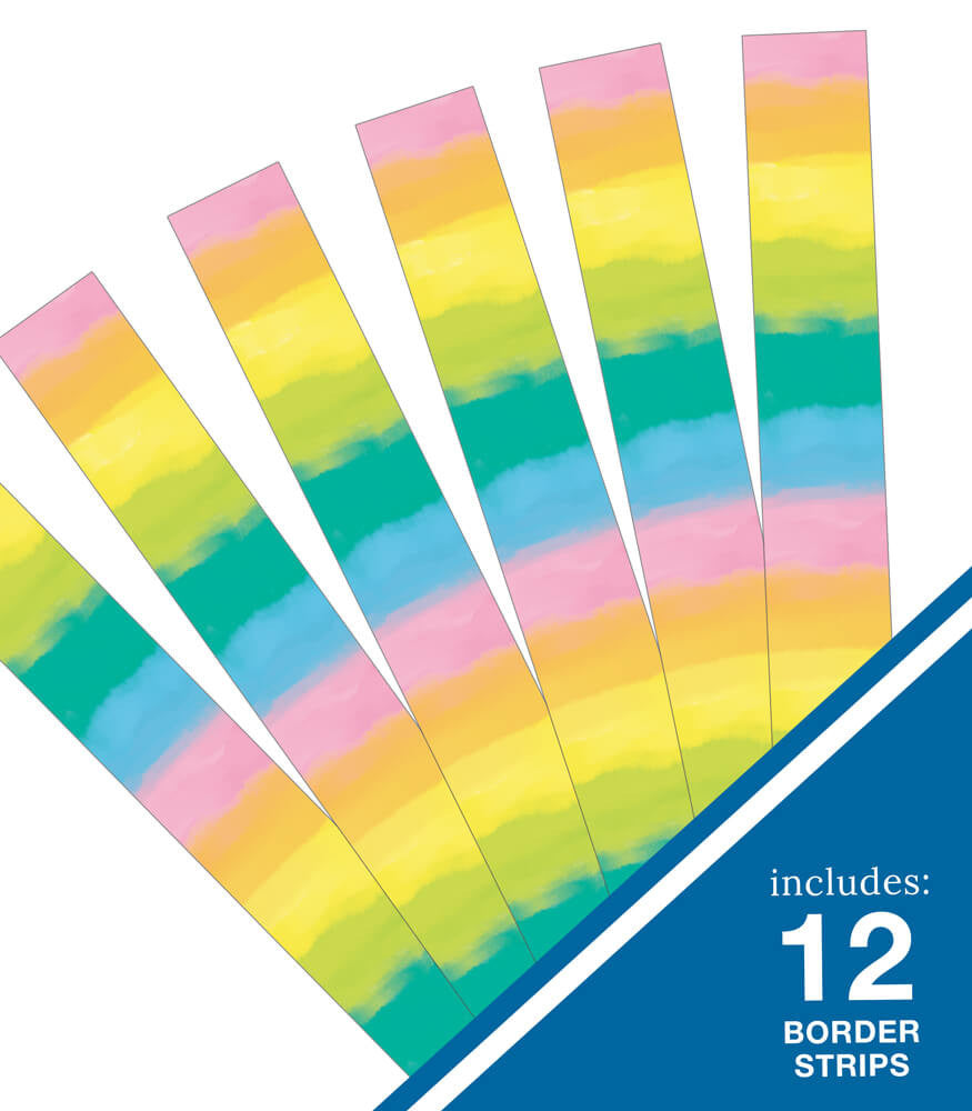 Watercolor Straight Bulletin Board Border